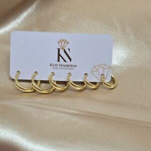 Brinco Trio Argolinha Fina Lisa