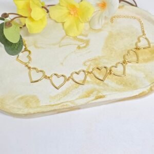 Pulseira Coração Vazado Estilo Bracelete