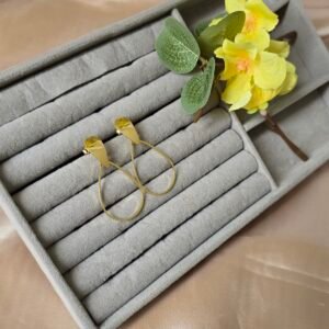 Brinco Feminino Gota Vazada Dourada