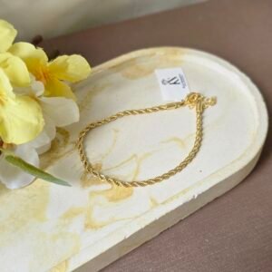 Pulseira Dourada Feminina Corrente Baiana Fina