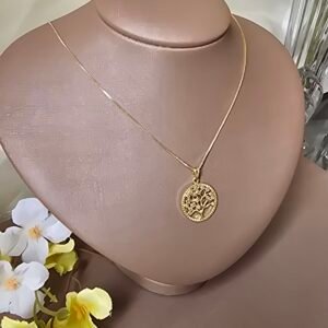 Colar Feminino Dourado Árvore da Vida com Zircônias – Elegante, Delicado e Cheio de Significado